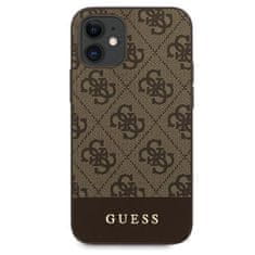 Guess Guess 4G Bottom Stripe Collection - etui za iPhone 12 mini (rjav)