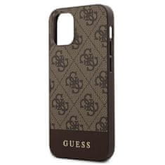 Guess Guess 4G Bottom Stripe Collection - etui za iPhone 12 mini (rjav)