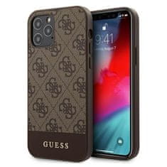 Guess Guess 4G Bottom Stripe Collection - Ohišje za iPhone 12 Pro Max (rjavo)