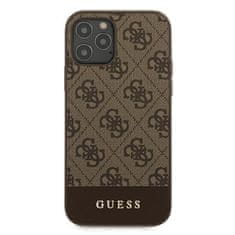 Guess Guess 4G Bottom Stripe Collection - Ohišje za iPhone 12 Pro Max (rjavo)