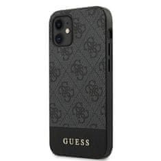 Guess Guess 4G Bottom Stripe Collection - etui za iPhone 12 mini (siv)