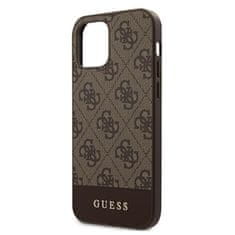 Guess Guess 4G Bottom Stripe Collection - Ohišje za iPhone 12 / iPhone 12 Pro (rjavo)