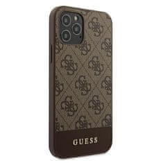 Guess Guess 4G Bottom Stripe Collection - Ohišje za iPhone 12 Pro Max (rjavo)