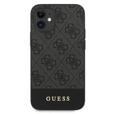 Guess Guess 4G Bottom Stripe Collection - etui za iPhone 12 mini (siv)