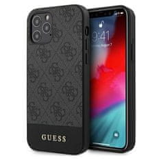 Guess Guess 4G Bottom Stripe Collection - Ohišje za iPhone 12 / iPhone 12 Pro (sivo)