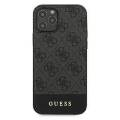 Guess Guess 4G Bottom Stripe Collection - Ohišje za iPhone 12 / iPhone 12 Pro (sivo)