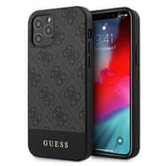 Guess Guess 4G Bottom Stripe Collection - Ohišje za iPhone 12 Pro Max (sivo)