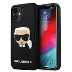 Karl Lagerfeld Karl Lagerfeld 3D Rubber Karl`s Head - ohišje za iPhone 12 mini (črno)