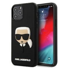 Karl Lagerfeld Karl Lagerfeld 3D gumijasto ohišje Karl`s Head - Ohišje za iPhone 12 Pro Max (črno)