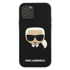 Karl Lagerfeld Karl Lagerfeld 3D gumijasto ohišje Karl`s Head - Ohišje za iPhone 12 Pro Max (črno)