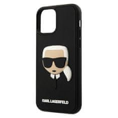 Karl Lagerfeld Karl Lagerfeld 3D gumijasto ohišje Karl`s Head - Ohišje za iPhone 12 Pro Max (črno)