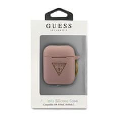 Guess Guess Silikonski trikotni logotip - etui za Airpods (roza)