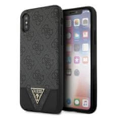 Guess Trikotna kolekcija Guess 4G - Ohišje za iPhone Xs / X (sivo)