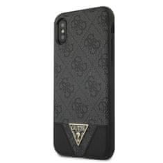 Guess Trikotna kolekcija Guess 4G - Ohišje za iPhone Xs / X (sivo)