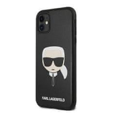 Karl Lagerfeld Karl Lagerfeld Silikonski ovitek Iconic Karl`s Head - iPhone 11 Case (črn)