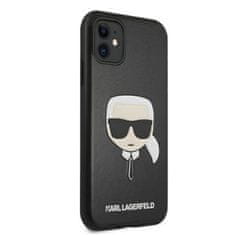 Karl Lagerfeld Karl Lagerfeld Silikonski ovitek Iconic Karl`s Head - iPhone 11 Case (črn)