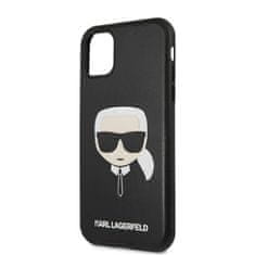 Karl Lagerfeld Karl Lagerfeld Silikonski ovitek Iconic Karl`s Head - iPhone 11 Case (črn)