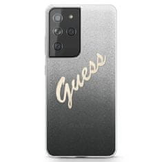 Guess Guess Glitter Gradient Script - Ohišje za Samsung Galaxy S21 Ultra (črno)