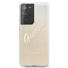 Guess Guess Glitter Gradient Script - Ohišje za Samsung Galaxy S21 Ultra (zlato)