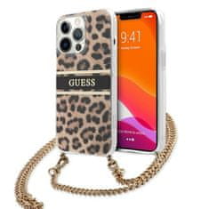 Guess Guess Leopard Gold Stripe Crossbody - Ohišje za iPhone 13 Pro Max