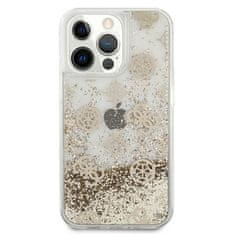 Guess Guess Peony Liquid Glitter - Ohišje za iPhone 13 Pro (zlato)