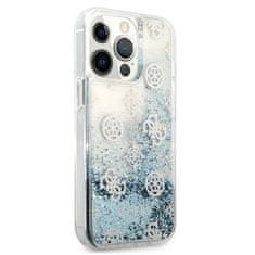 Guess Guess Peony Liquid Glitter - Ohišje za iPhone 13 Pro Max (modro)