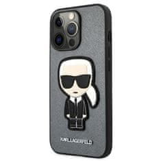 Karl Lagerfeld Karl Lagerfeld Saffiano Ikonik Patch - Ohišje za iPhone 13 Pro (srebrno)