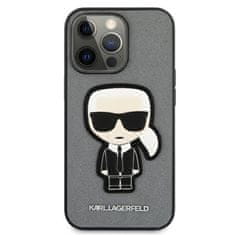 Karl Lagerfeld Karl Lagerfeld Saffiano Ikonik Patch - Ohišje za iPhone 13 Pro (srebrno)