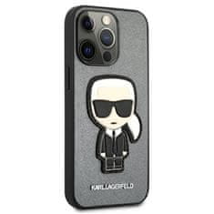 Karl Lagerfeld Karl Lagerfeld Saffiano Ikonik Patch - Ohišje za iPhone 13 Pro (srebrno)