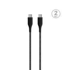 Puro PURO Fabric Ultra Strong - Heavy duty pleteni kabel USB-C / USB-C 2 m (črn)