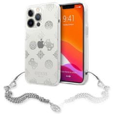 Guess Guess Peony Chain Handle - Ohišje za iPhone 13 Pro Max (srebrno)