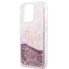 Guess Guess Liquid Glitter 4G Big Logo - Ohišje za iPhone 13 Pro Max (roza)