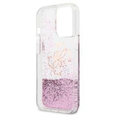 Guess Guess Liquid Glitter 4G Big Logo - Ohišje za iPhone 13 Pro Max (roza)