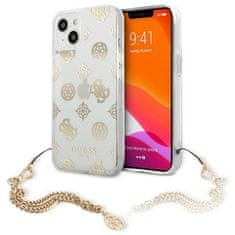 Guess Guess Peony Chain Handle - Ohišje za iPhone 13 (zlato)