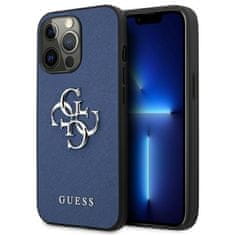 Guess Guess Saffiano 4G Big Silver Logo - Ohišje za iPhone 13 Pro (modro)