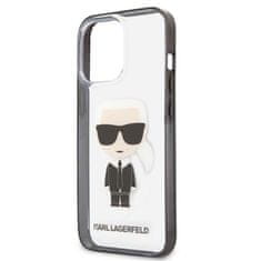 Karl Lagerfeld Karl Lagerfeld Ikonik Karl - Ohišje za iPhone 13 Pro (prozoren / črn okvir)