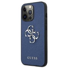 Guess Guess Saffiano 4G Big Silver Logo - Ohišje za iPhone 13 Pro (modro)