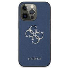 Guess Guess Saffiano 4G Big Silver Logo - Ohišje za iPhone 13 Pro (modro)