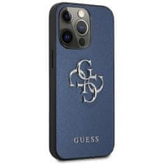 Guess Guess Saffiano 4G Big Silver Logo - Ohišje za iPhone 13 Pro (modro)