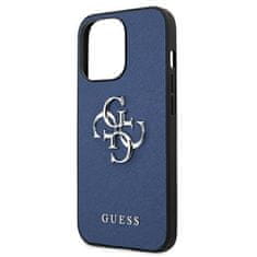 Guess Guess Saffiano 4G Big Silver Logo - Ohišje za iPhone 13 Pro (modro)