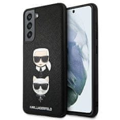 Karl Lagerfeld Karl Lagerfeld Saffiano Karl &amp; Choupette Heads - Ohišje za Samsung Galaxy S21 FE (črno)