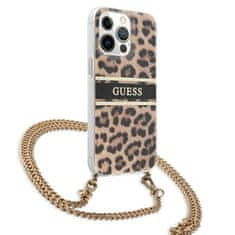 Guess Guess Leopard Gold Stripe Crossbody - Ohišje za iPhone 13 Pro Max