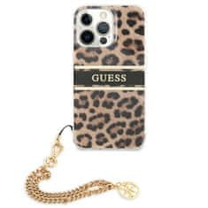 Guess Guess Leopardova zlata veriga - Ohišje za iPhone 13 Pro Max