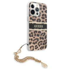 Guess Guess Leopardova zlata veriga - Ohišje za iPhone 13 Pro Max