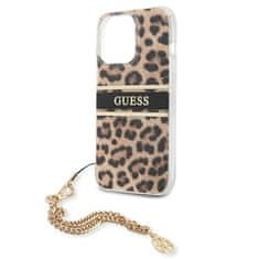 Guess Guess Leopardova zlata veriga - Ohišje za iPhone 13 Pro Max