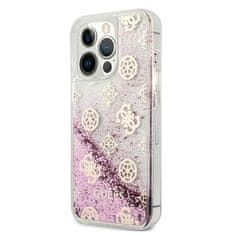 Guess Guess Peony Liquid Glitter - Ohišje za iPhone 13 Pro (roza)