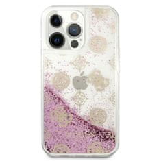 Guess Guess Peony Liquid Glitter - Ohišje za iPhone 13 Pro (roza)