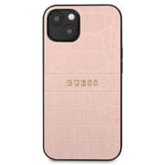 Guess Guess Croco Stamp Lines - ovitek za iPhone 13 (roza)