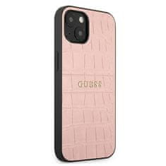 Guess Guess Croco Stamp Lines - ovitek za iPhone 13 (roza)