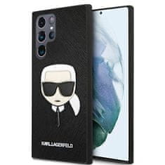 Karl Lagerfeld Karl Lagerfeld Saffiano Ikonik Karl`s Head - Ovitek za Samsung Galaxy S22 Ultra (črn)